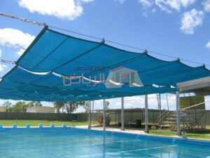 مظلة مسبح متحركة يدوي